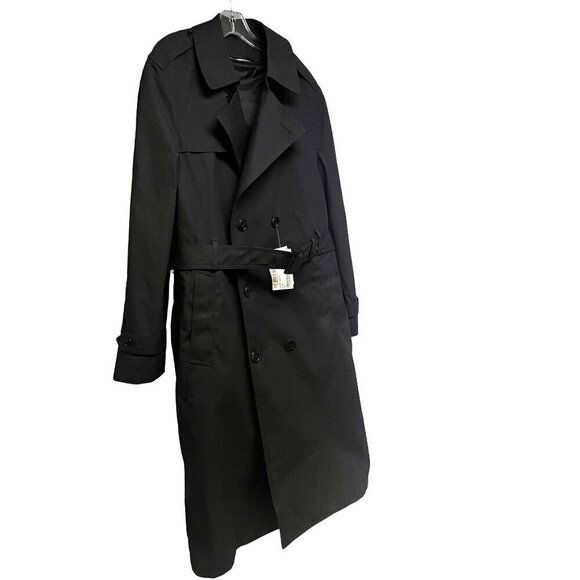 Garrison Collection DSCP Black Lined All Weather US Military Trench Coat Jacket - Picture 3 of 15